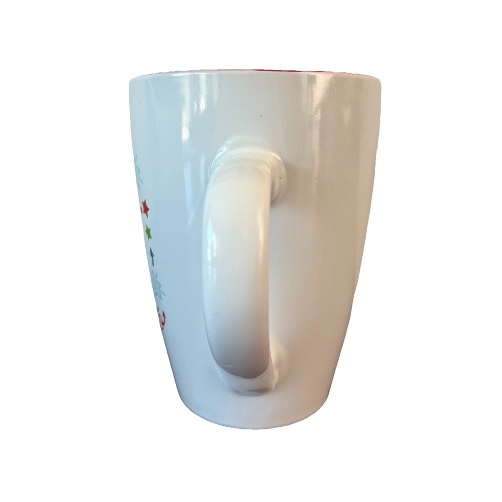 FabulousHome Jingle & Mingle Time Christmas Coffee Mug White Red Holiday Cup - Picture 2 of 7